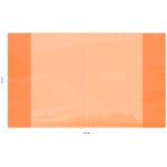 Обложка  210*350, для дневников и тетрадей, Greenwich Line, ПВХ 180мкм, "Neon Star", оранжевый, ШК