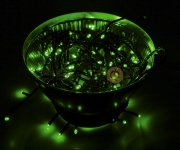 Гирлянда "Твинкл Лайт" 10 м, черный ПВХ, 100 диодов, цвет зеленый
