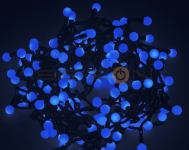 Гирлянда "Мультишарики" O17,5мм, 20 м, черный ПВХ, 200 диодов, цвет синий
