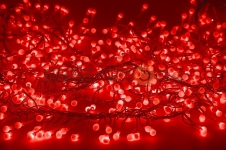 Гирлянда "Мишура LED" 3 м прозрачный ПВХ, 288 диодов, цвет красный