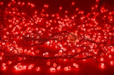 Гирлянда "Мишура LED" 6 м прозрачный ПВХ, 576 диодов, цвет красный