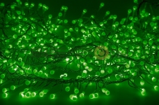 Гирлянда "Мишура LED" 6 м прозрачный ПВХ, 576 диодов, цвет зеленый