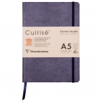 Записная книжка A5 72л. кожа, Clairefontaine "Cuiris. Oil", 90г/м2, на резинке, ляссе, карман