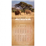 Календарь настенный перекидной на скрепке, 20*20 6 л. OfficeSpace "Africa", 2021г.