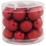 Набор стеклянных шаров  "Красный микс" 24шт, 2,5см, ассорти