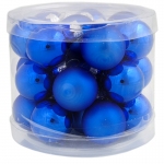 Набор стеклянных шаров  "Синий микс" 24шт, 2,5см, ассорти