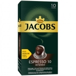 Кофе в капсулах Jacobs "Espresso Intenso 10", капсула 5,2 г, 10 алюм. капсул, для машины Nespresso