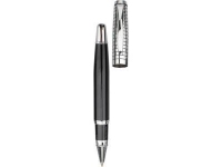 Ручка металлическая роллер «Бельведер», черный/серебристый, металл