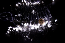 Гирлянда модульная "Дюраплей LED" 100% Flashing, 20м, черный каучук, 200 диодов, Белая
