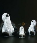 Акриловая фигура "Семья пингвинов", 23/16/11 см, 80 led, 220/24V