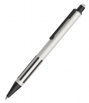 AMY, ручка шариковая со стилусом, белый/черный, алюминий, пластик, прорезиненный грип