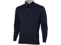 Пуловер "Set" с молнией, мужской, темно-синий/серый меланж