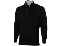 Пуловер "Set" на молнии, мужской, черный/серый меланж