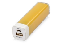 Портативное зарядное устройство «Ангра», 2200 mAh, желтый/белый, пластик