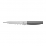 Нож универсальный зазубренный 11,5см Leo (серый)