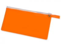 Пенал «Веста», оранжевый прозрачный/белый, ПВХ