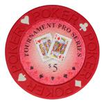 Фишки для игры в покер Tournament с номиналом 5 (25 шт)