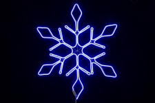 Снежинка 67 см, Синий гибкий НЕОН, IP65