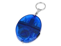 Брелок-рулетка «Кристалл», 1м, синий, пластик/металл
