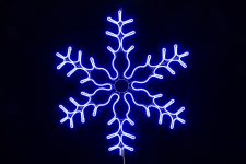 Снежинка 86 см, Синий гибкий неон, IP65
