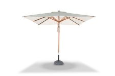 "Джулия", зонт  деревянный на центральной опоре, бежевый
