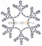 Фигура "Снежинка" цвет теплый белый, размер 45x38 см