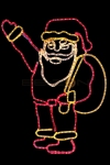 Фигура "Санта Клаус с мешком подарков", размер 100x100 см