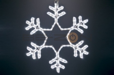 Фигура световая "Снежинка" цвет белый, без контр. размер 55x55см