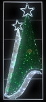 Фигура световая "Елки 2", 180 светодиодов 18м дюралайта, размер 250x100см