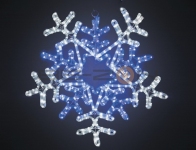 Фигура световая "Снежинка" цвет белая/синяя, размер 60x60 см, с контролером