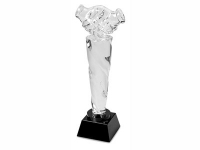 Награда «Рукопожатие», прозрачный/черный, стекло