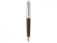 Ручка металлическая шариковая «Антей», бургунди/серебристый, искусственная кожа/металл