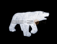 Акриловая светодиодная фигура "Белый медведь" 100х175см, 3872 светодиода, IP 44, понижающий трансформатор в комплекте,