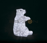 Акриловая светодиодная фигура "Белый медведь" 36х41х53 см, 200 светодиодов, IP44, понижающий трансформатор в комплекте,