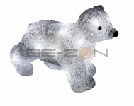 Акриловая светодиодная фигура "Медвежонок" 24х11х18 см, 4,5 В, 3 батарейки AA (не входят в комплект), 16 светодиодов,