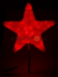 Акриловая светодиодная фигура "Звезда" 50см, 160 светодиодов, красная,