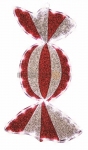 Фигура "Карамель" бархатная, с постоянным свечением, размеры 60x30 см (45 БЕЛЫХ светодиодов)
