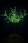 Светодиодное дерево "Сакура", высота 2,4 м, диаметр кроны 1,72м, зеленые диоды, IP 44, понижающий трансформатор в комплекте,