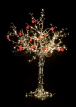 Светодиодное дерево "Яблоня", высота 1.2м, 8 красных яблок, тепло-белые светодиоды, IP 54, понижающий трансформатор в комплекте,