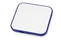 Портативное зарядное устройство «Квадрум», 2600 mAh, белый/синий, пластик