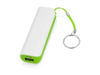 Портативное зарядное устройство «Basis», 2000 mAh, белый/зеленое яблоко, пластик