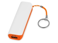Портативное зарядное устройство «Basis», 2000 mAh, белый/оранжевый, пластик