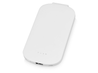 Портативное зарядное устройство «Pin» с клипом, 4000 mAh, белый, пластик