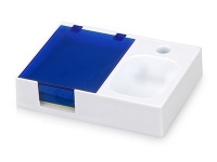 Подставка под ручку и скрепки «Потакет», белый/синий, пластик