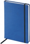 Блокнот недатированный Megapolis Velvet, синий, бежевый блок, без обреза, ляссе