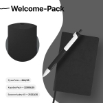 Набор подарочный WELCOME-PACK: бизнес-блокнот, ручка, коробка, черный