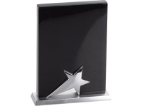 Плакетка «Звезда», черный/серебристый, дерево/металл