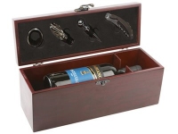Подарочный набор для вина «Венге», коричневый, МДФ/нержавеющая cталь