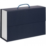 Коробка Case Duo, белая с синим 33,8х22,8х11,8 см; внутренние размеры: 31,4х21,8х11 см