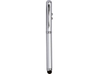 Ручка-стилус шариковая «Каспер» 3 в 1, серебристый, металл/каучук